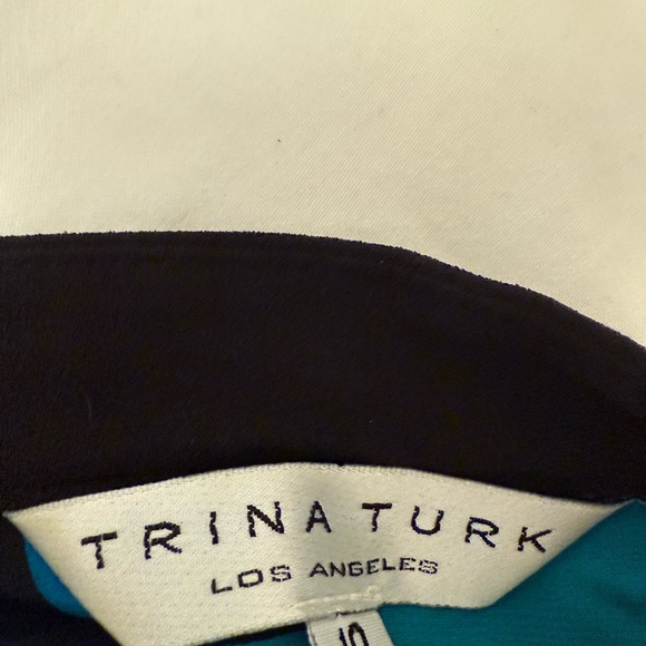 Trina Turk Hexagon Pattern Long Sleeve Dress - Picture 4 of 4